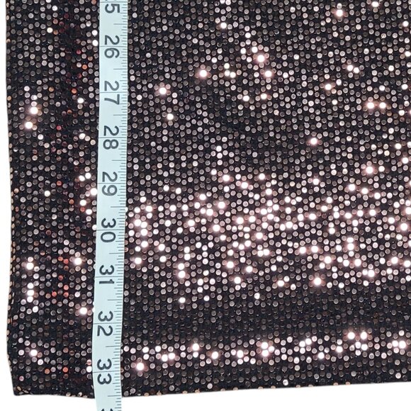 Paper Moon Bronze Sequin Cocktail Party Bodycon Mini Dress Size Small - Picture 4 of 7